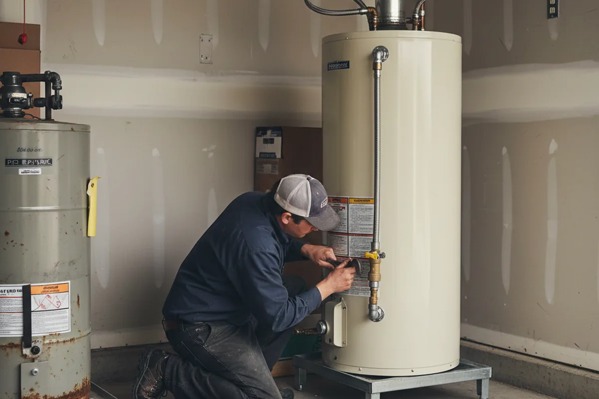 Water heater and shutoff valve replacement in New Orleans
